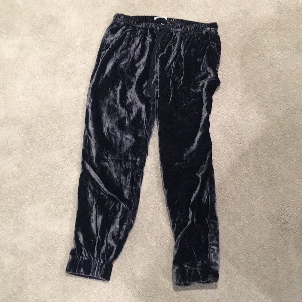 Bass black velvet pants.